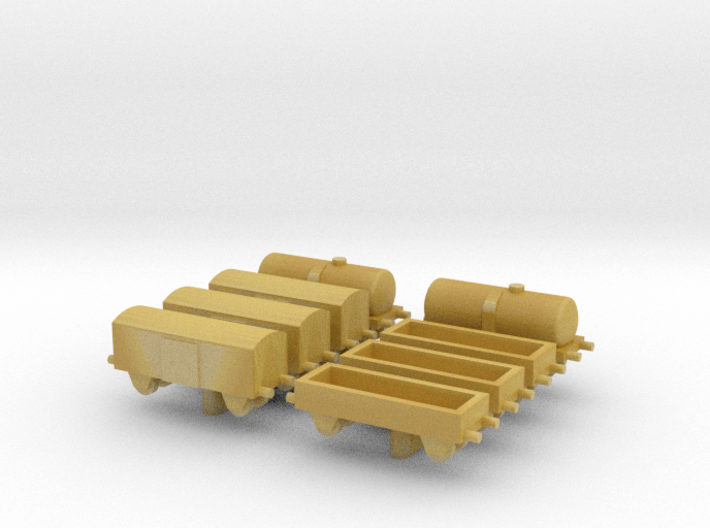 1/1200th scale freight cars (8 pieces) 3d printed