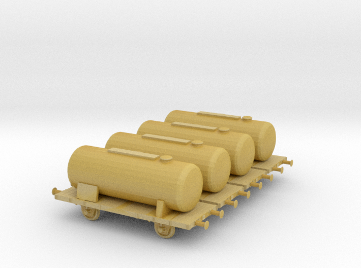 1/350th scale 4 x freight cars, Z series 3d printed 