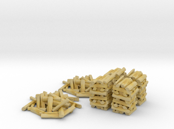 Woodpile 01. HO Scale (1:87) 3d printed 
