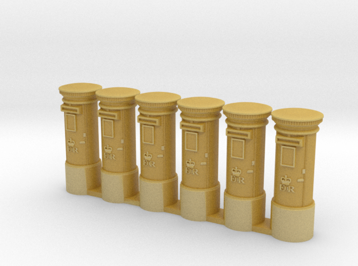 Post Box UK. HO Scale (1:87) 3d printed