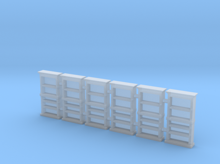 Bookcase 01. HO Scale (1:87) 3d printed