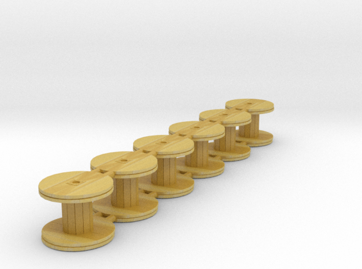 Wooden Cable Reel 5ft 01. HO Scale (1:87) 3d printed