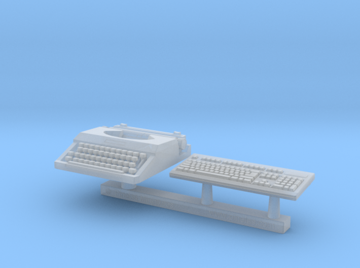 Typewriter and Keyboard. 1:20 Scale 3d printed 