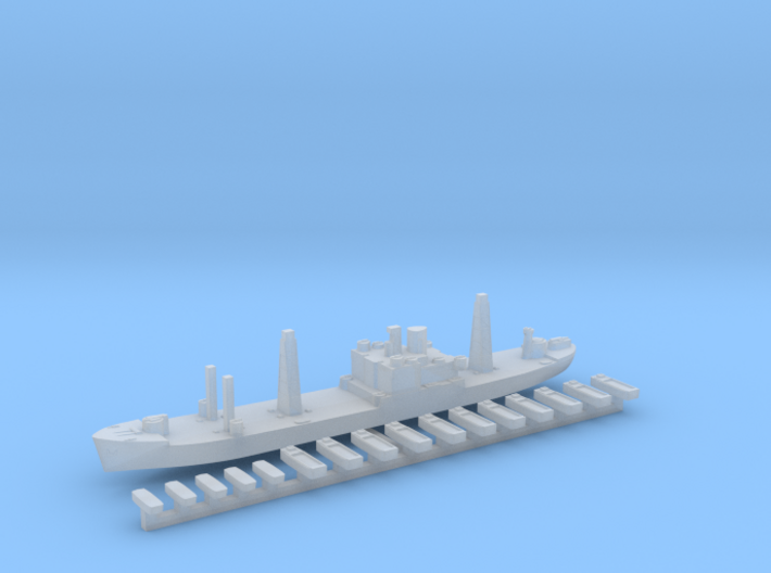 USS Arcturus landing craft v2 1:2400 WW2 3d printed
