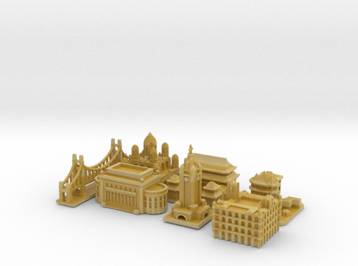 Victory Cities #1: Pacific (Larger) 3d printed 