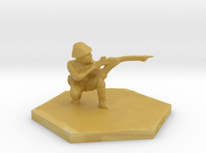 Kneeling WW2 Rifleman hex base figure 3d printed