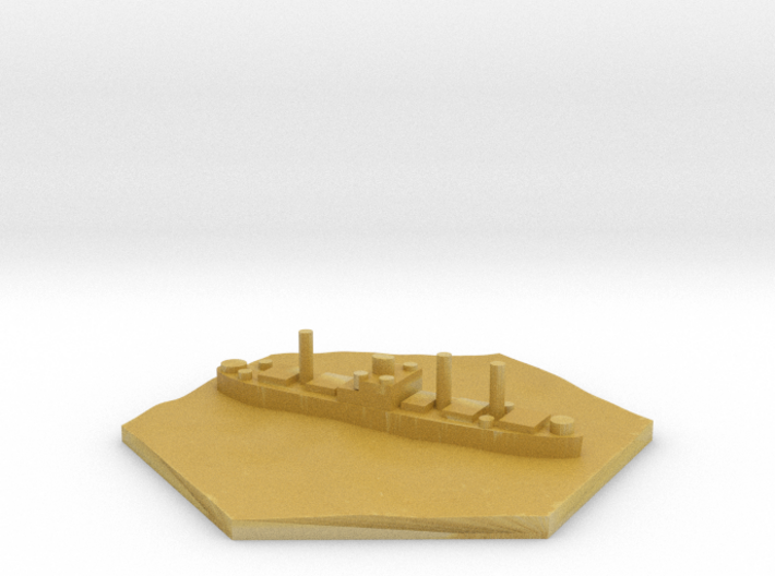 Transport WW2 warship hex counter 3d printed