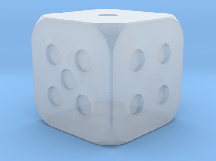 1cm balanced 6 sided dice (d6) 3d printed