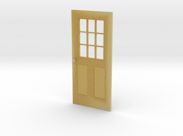 1:64 Exterior Door with Rectangles 3d printed 