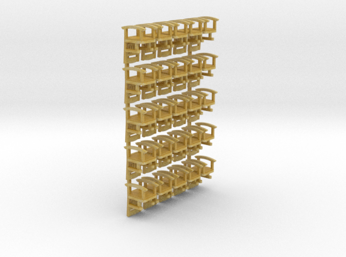 25 HO scale rocking chairs 3d printed