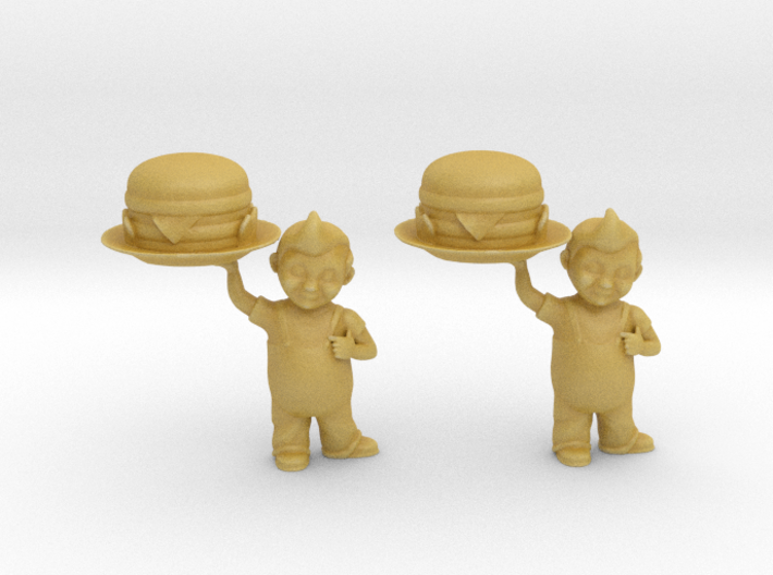 Hamburger Restaurant Mascot 3d printed