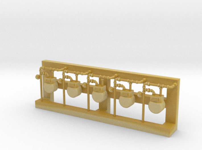 Gas Meter (Qty 5) HO 87:1 Scale 3d printed 