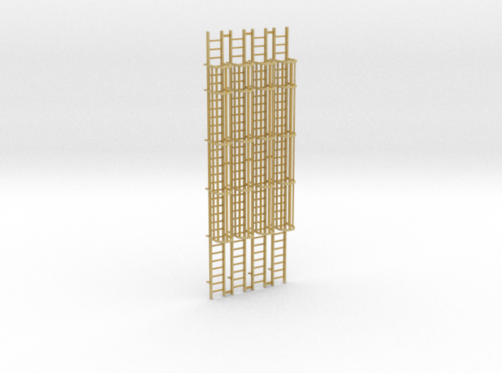 (4) 'N Scale' - 30' Caged Ladders 3d printed 