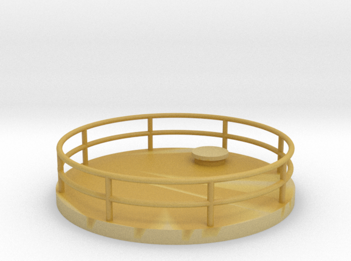 'N Scale' - Storage Tank Top (Flat) - 1" PVC 3d printed 