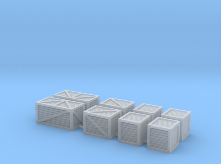 'HO Scale' - (6) Assorted Crates 3d printed