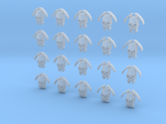 20 4mm Tall Skull Scythe Icons 3d printed