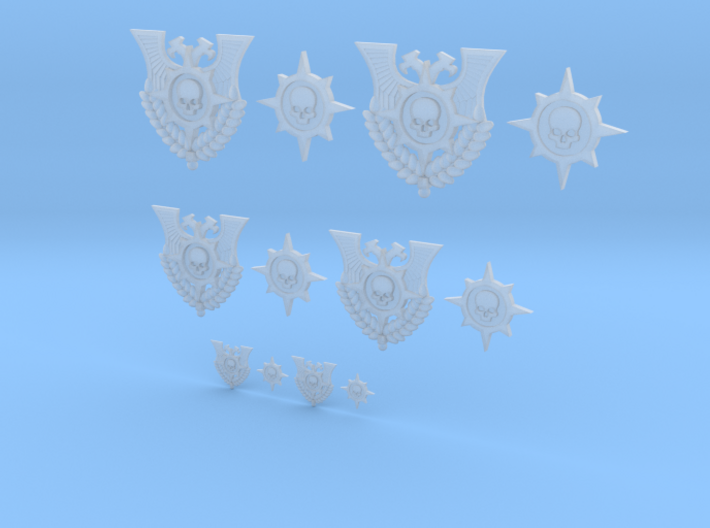 Compass Skull - 12 Icons Various Size 3d printed