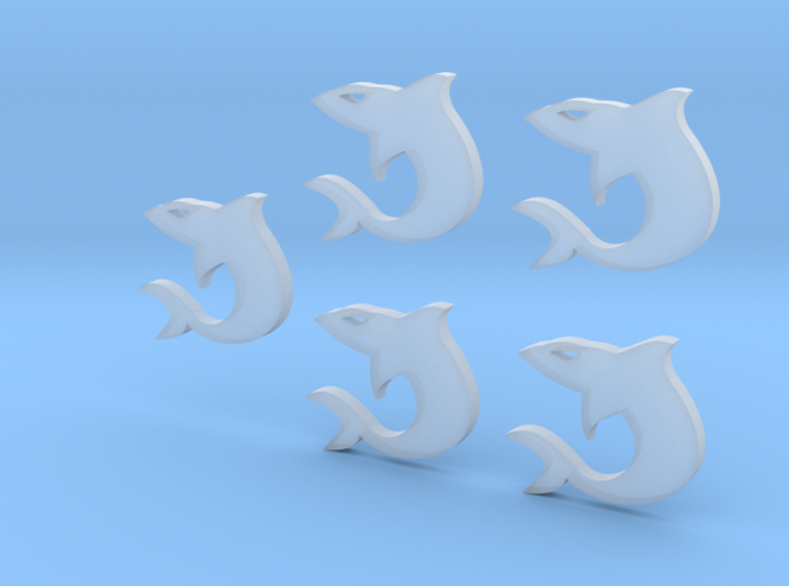 Shark - 5, 11mm Icons 3d printed