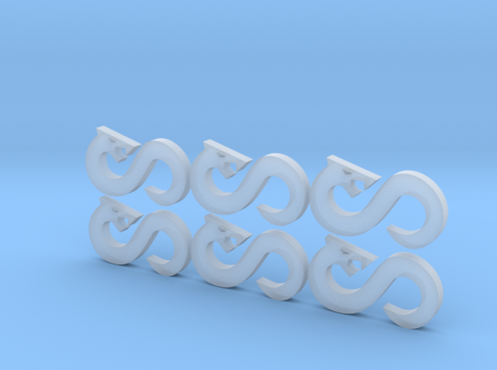 Infinity Snake - 6, 12mm Icons 3d printed