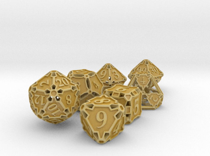 Large Premier Dice Set with Decader 3d printed