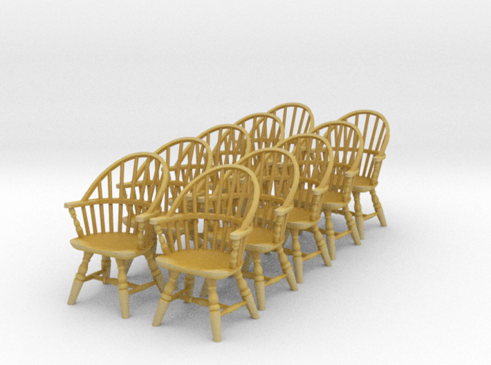 1:48 Windsor Sack Back Chair (Set of 10) 3d printed 