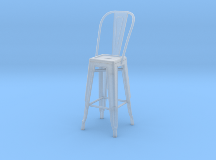 1:24 Tall Pauchard Stool, with High Back 3d printed