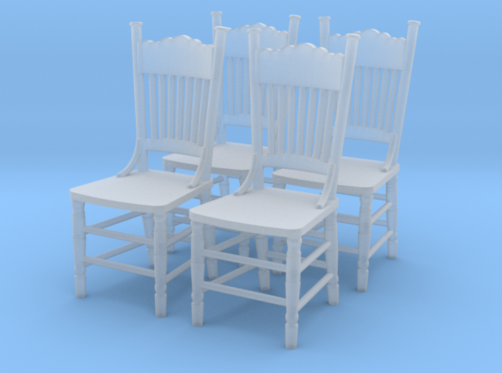 1:48 Kitchen Chair, Set of 4 3d printed