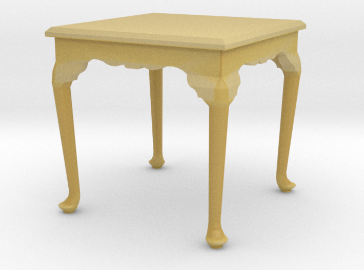 1:48 Queen Anne Table, Square 3d printed 