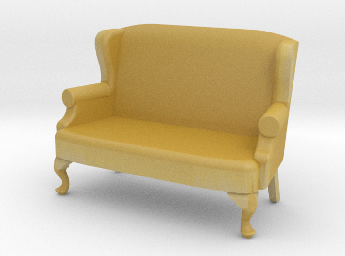 1:43 Queen Anne Wingback Settee 3d printed 