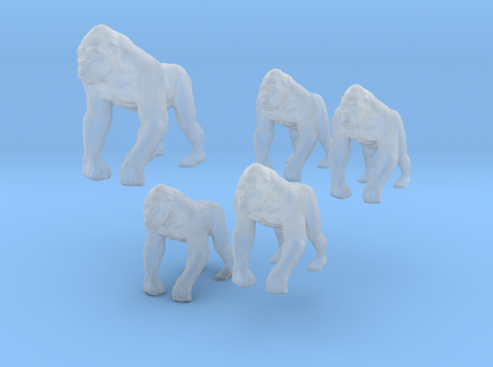 Gorillas - 1:160 (N scale) 3d printed