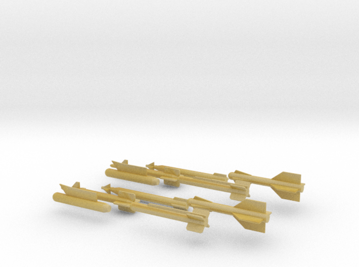 1/144 modern Airplane Fighter rockets 3d printed