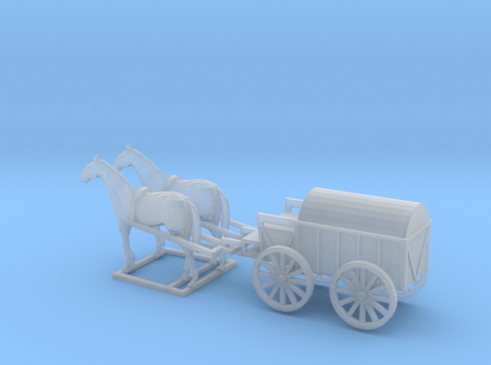 1/120 horse drawn Cart, Pferdefuhrwerk 3d printed