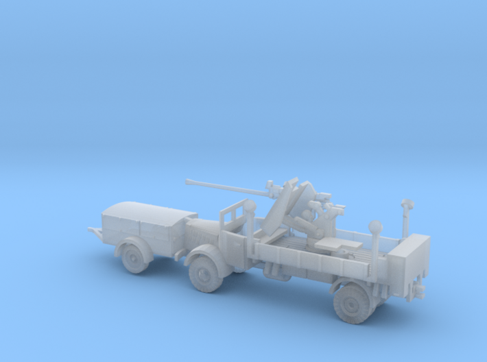 1/144 Mercedes S4500 5cm Flak with ammo trailer 3d printed