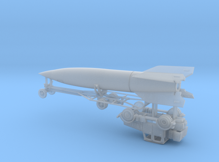 1/144 Vidal trailer V2 rocket Wehrmacht 3d printed