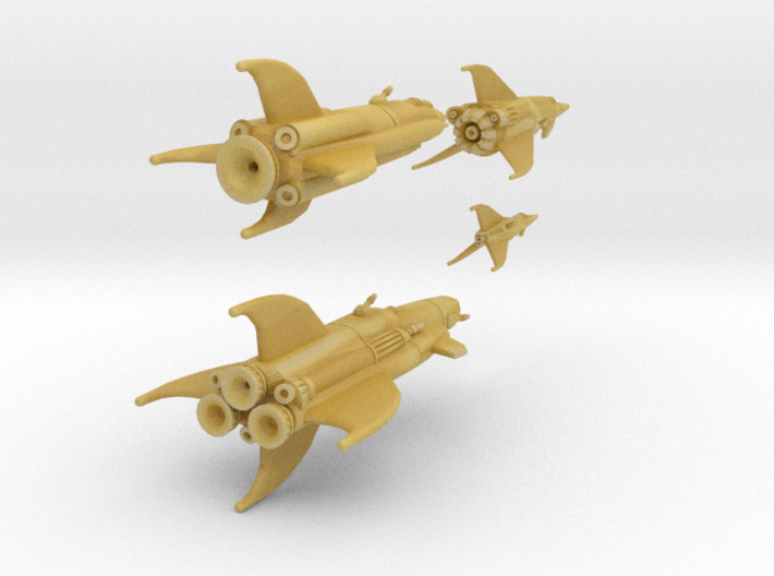 Martian War Rocket Fleet 3d printed