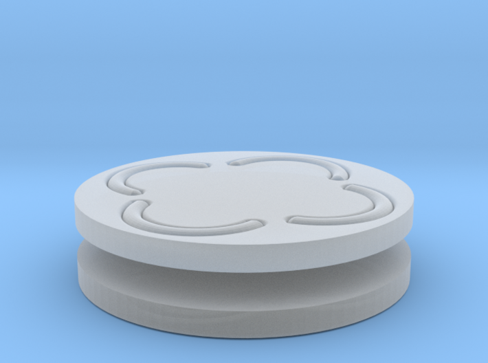 vortex buttons round 3d printed