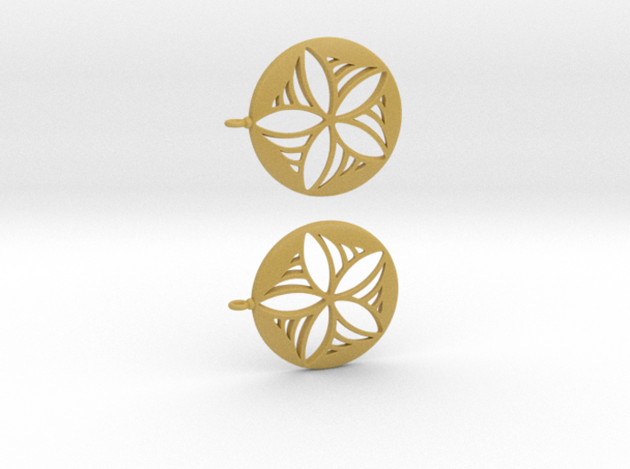 Star Pinwheel Earrings 3d printed
