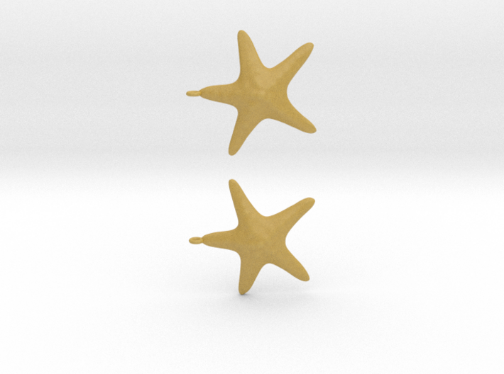 Starfish earrings 3d printed