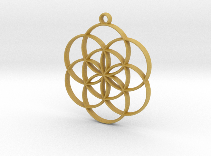 Seed of Life Pendant 3d printed