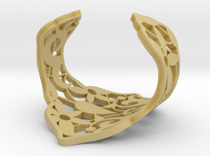 Alhambra cuff bracelet by The Decahedralist 3d printed