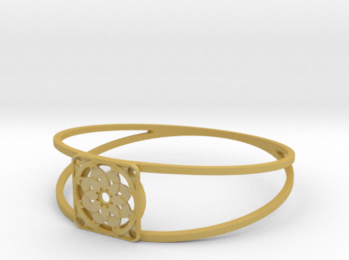 Elegant Bangle - Sixteen Petals 3d printed 