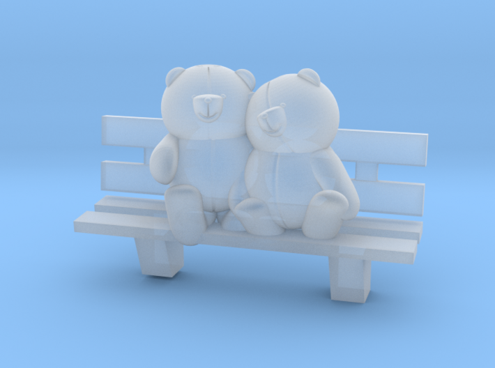 Bears on bench 3d printed