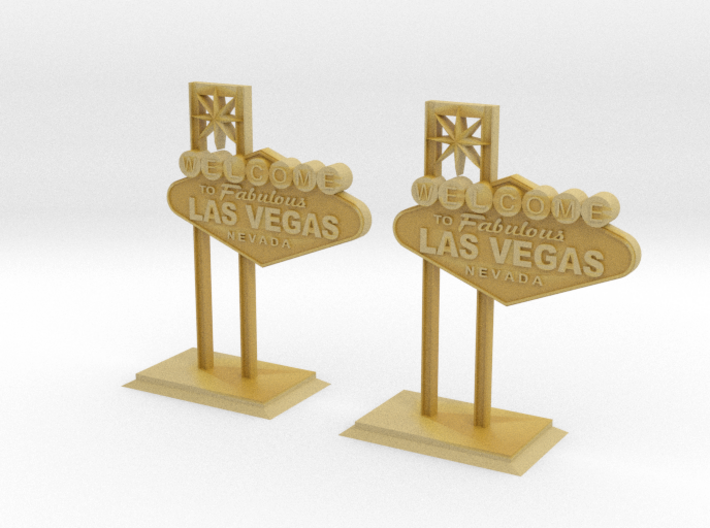 Micro Las Vegas Signs (x2) 3d printed 