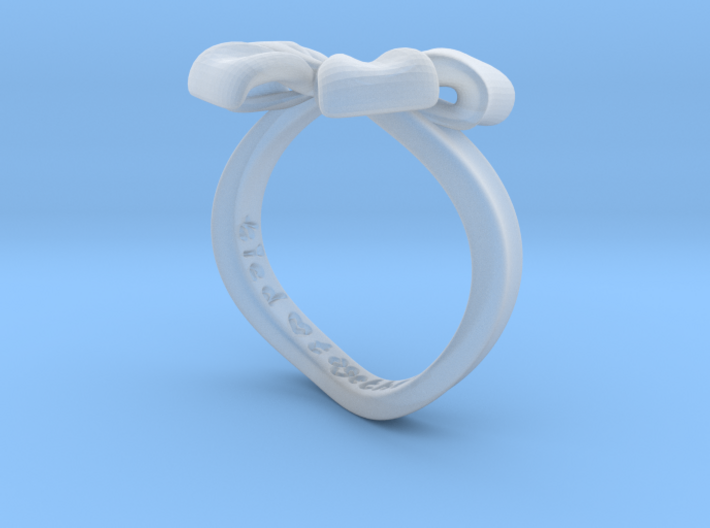 Bow Ring - Friendship ring - Tied together - Size 3d printed