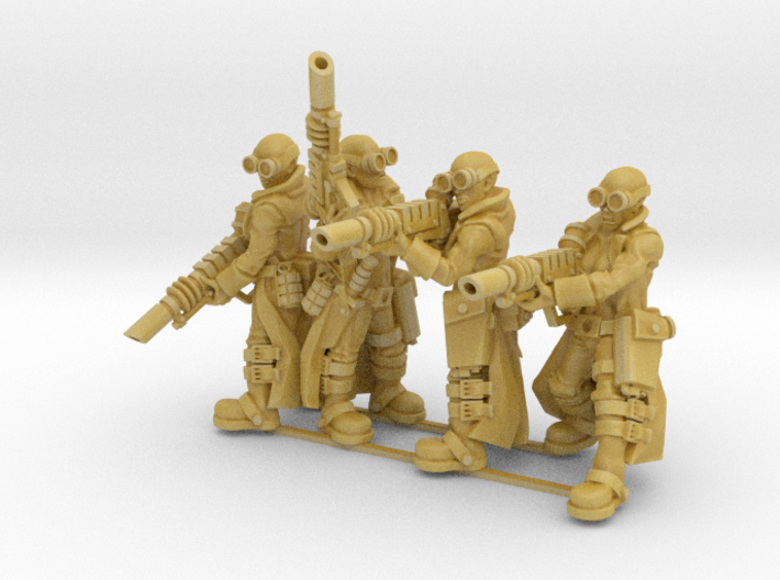 Female Stealth Gang with Laser Rifles 3d printed 