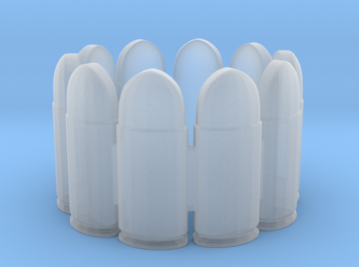 Pistol Bullets, 10, Thick, Ring Size 10 3d printed