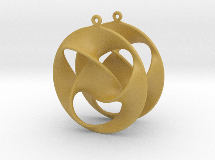 Trefoil earrings 3d printed