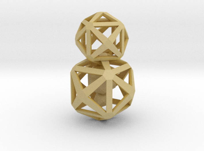 Polyhedron Snowman Pendant 3d printed