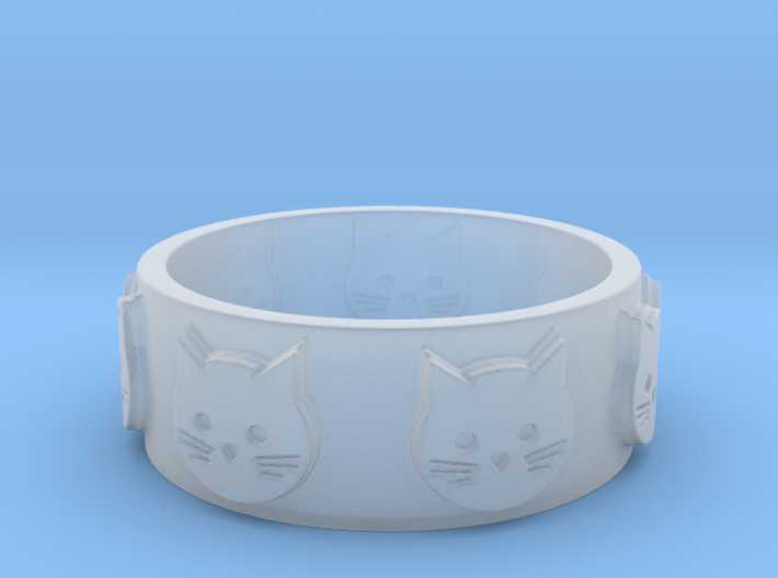 Ring of Seven Cats Ring Size 8.5 3d printed