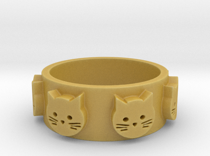 Ring of Seven Cats Ring Size 6.5 3d printed 